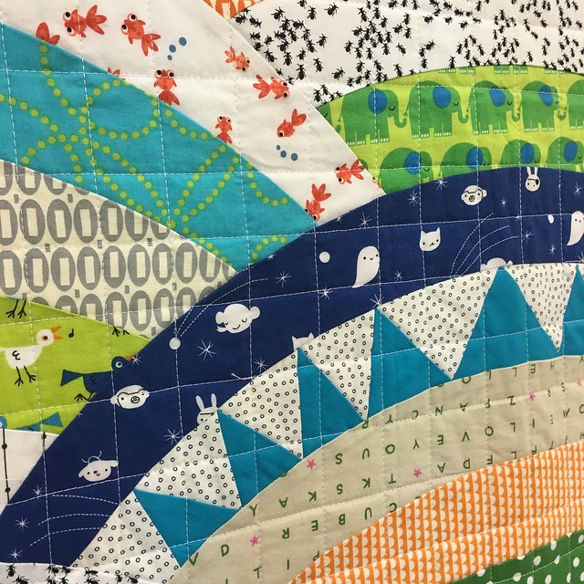 close up of "Spikey Molehills" by Myrth McDonald of Silverthorne, Colorado.  Design source is a pattern called "Molehills" by Latifah Saafir.