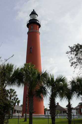 Ponce de Leon Inlet Lighthouse - The Tower and the Palms - March 2016