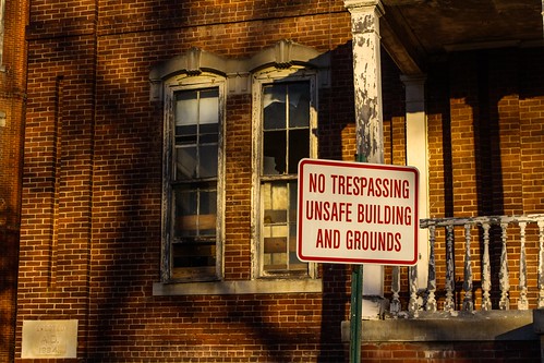 abandonedhospital building asylum notrespassing danger goldenhour unsafe