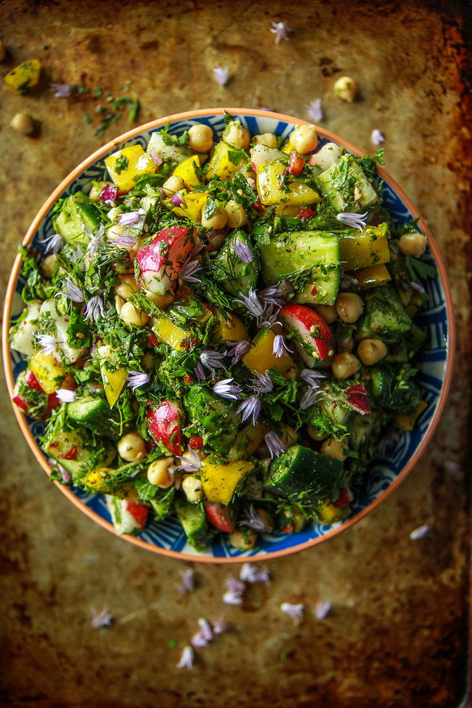 Persian Chopped Vegetable Salad from HeatherChristo.com