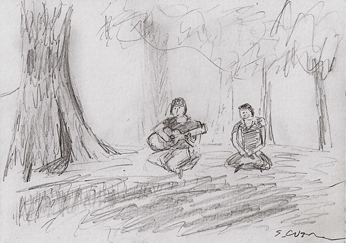 Music Sketch, Park Monceau Summer 2009