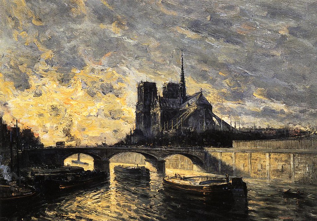 View of Notre Dame by Frank Myers Boggs - 1898