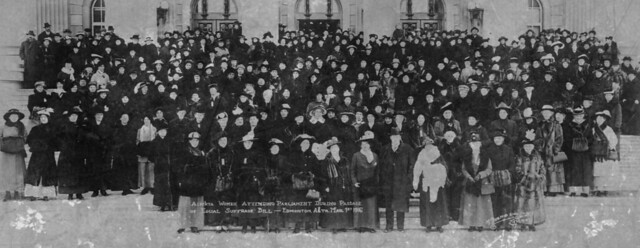 Alberta Women Attending Parliament During Passage of Equal Suffrage Bill - Mar 1, 1916
