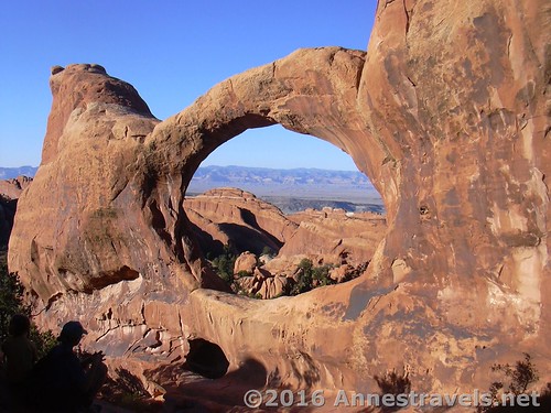 Double O Arch near the end of the Devil's Garden Trail, Arches National Park, Utah