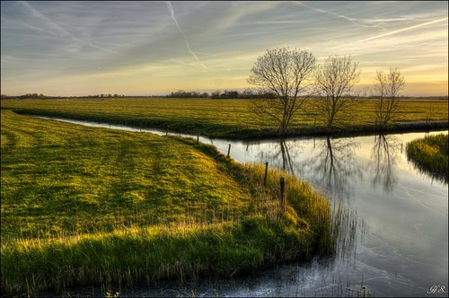 trees sunset sky holland water colors canon reflections landscape eos spring meadows alkmaar hdr