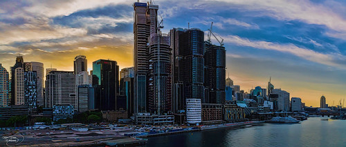 sea sky panorama architecture sunrise canon ship harbour widescreen sydney australia panoramic nsw 1855mm darling hdr kevinwalker canon1100d