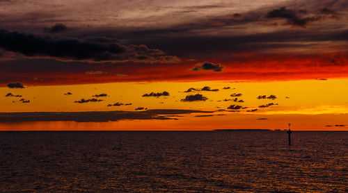 sunset red summer cloud seascape storm water rain clouds canon dark landscape bay outdoor dusk ominous au australia melbourne victoria dslr blackrock 6d portphillipbay portphillip canon6d