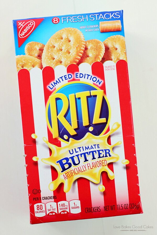 A box of Ritz crackers fresh stacks.