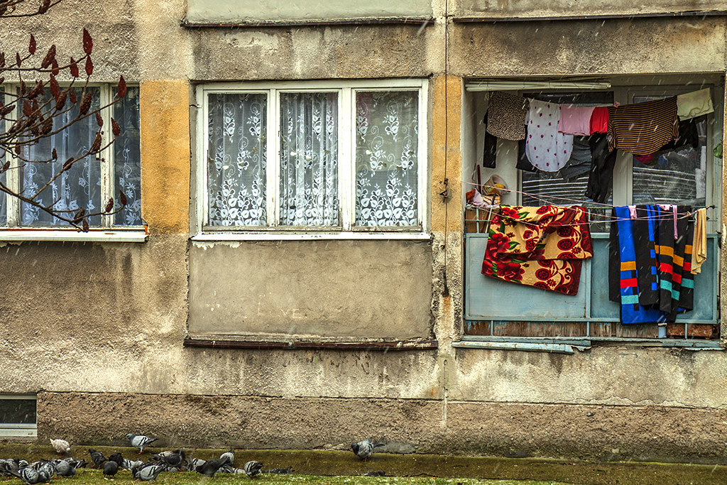 Hanging laundry--Zgorzelec