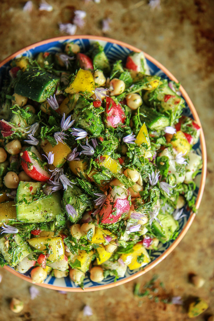 Persian Chopped Vegetable Salad from HeatherChristo.com