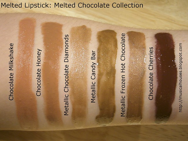 Too Faced Melted Chocolate Lipstick Swatches