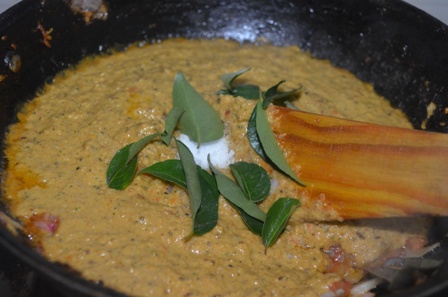 paste, salt, curry leaves added