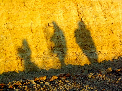 sunset shadow people abstract