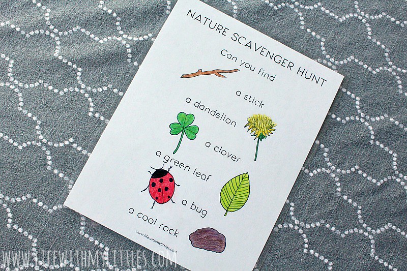 Love this simple, free, printable nature scavenger hunt for toddlers! It's easy and perfect for little learners who want to explore. The perfect outdoor activity for toddlers!