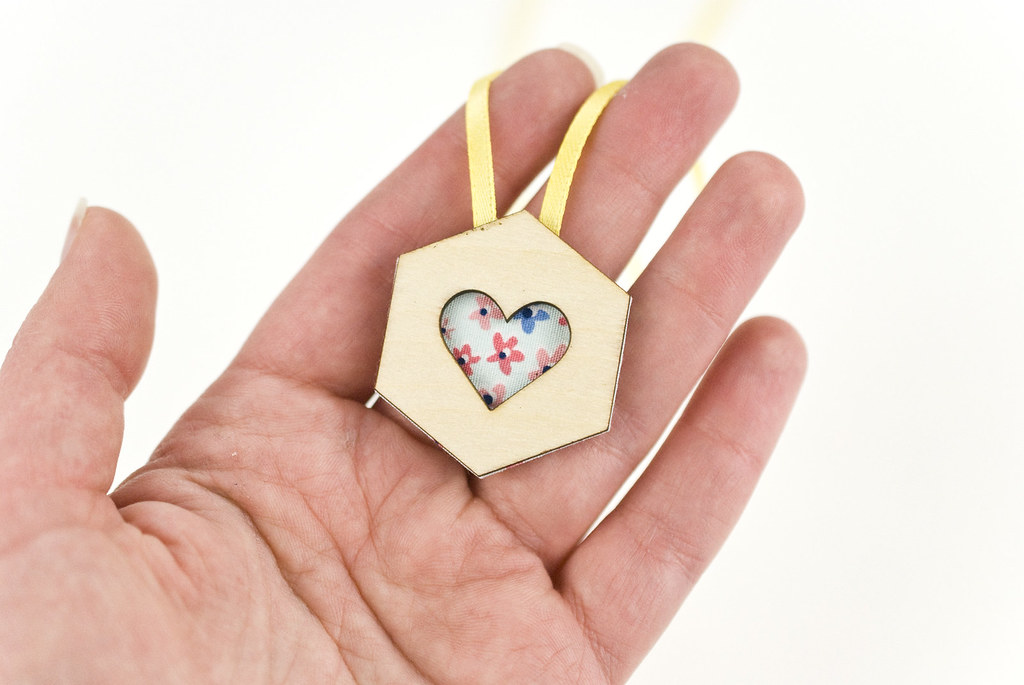 Hexagon Heart Necklace