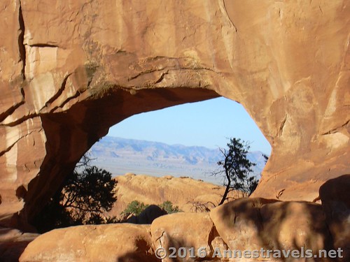 The lower part of Double O arch, Devil's Garden Trail, Arches National Park, Utah