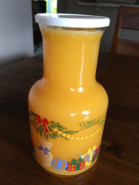 Orange juice just squeezed