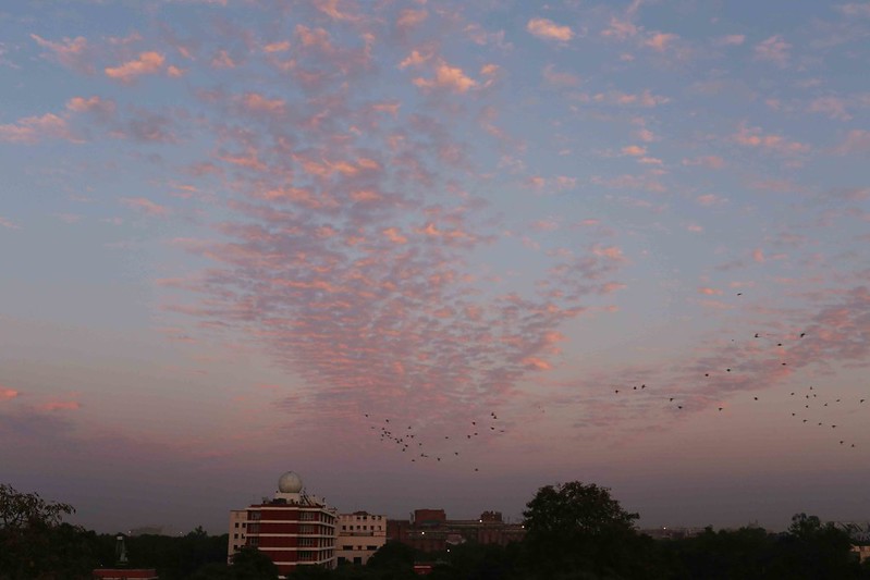 City Season - The Magical February Evening Sky, Central Delhi