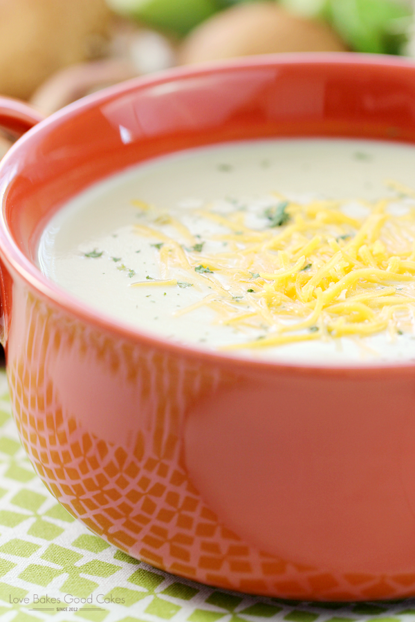 Switch up your dinner routine with this Creamy Cauliflower and Leek Soup! It's quick and easy to make and only requires a few ingredients! AD