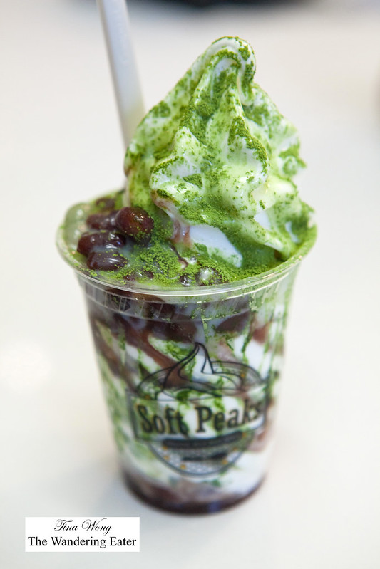 Green Forest - Organic Premium Matcha powder, sweet red beans, and condensed milk on top