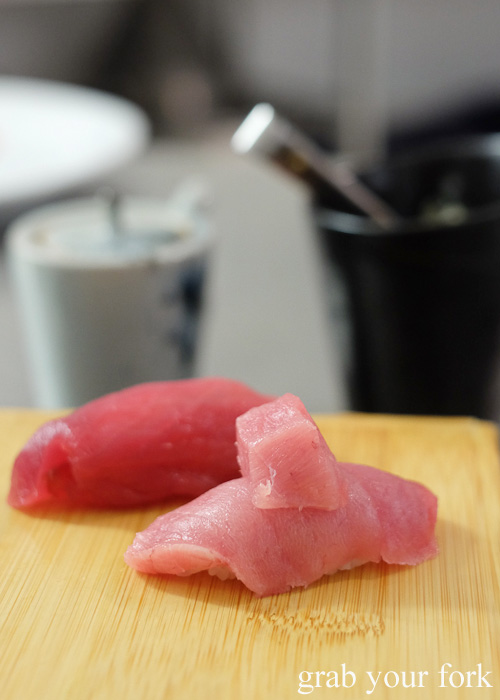 Chutoro tuna sushi at Sashimi Shinsengumi, Crows Nest