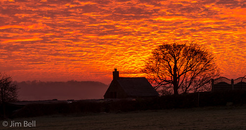 red clouds sunrise dawn derbyshire belper jimbell pentaxart pentaxk5
