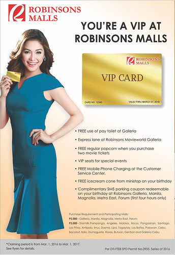 Robinsons Malls VIP Card Perks and Privileges