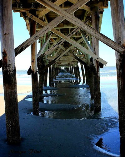 ocean beach nature water landscape pier sand waves shore pilings