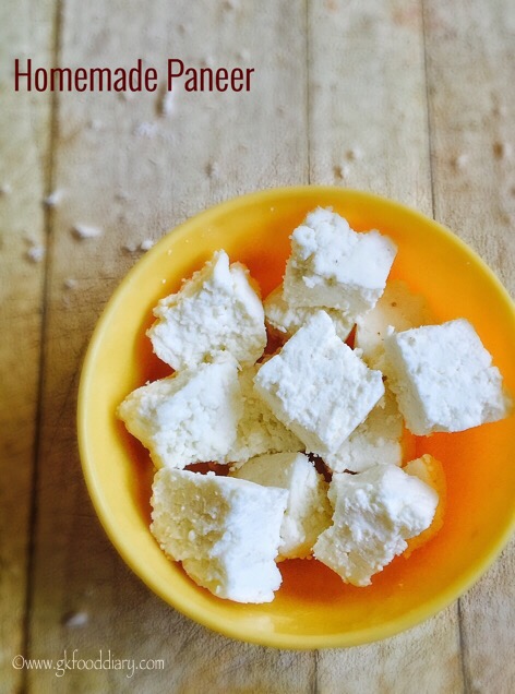 Homemade Paneer Recipe for Babies, Toddlers and Kids 6