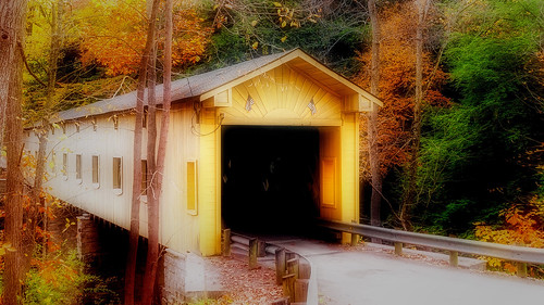 autumn coveredbridge ashtabula