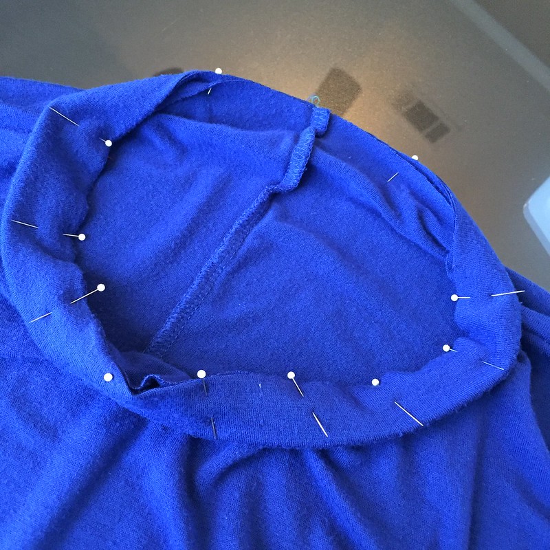 Blue Jersey Dress - In Progress