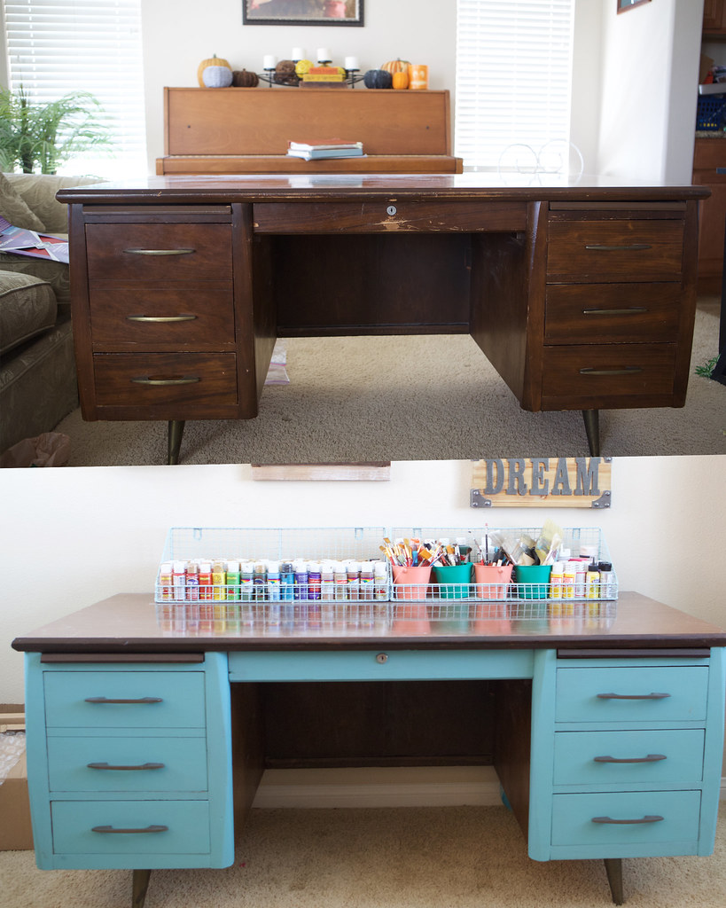 Desk Before and After
