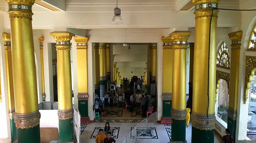 Corridor of Shwedagon Pagoda in Yangon, Myanmar /Dec 27, 2015