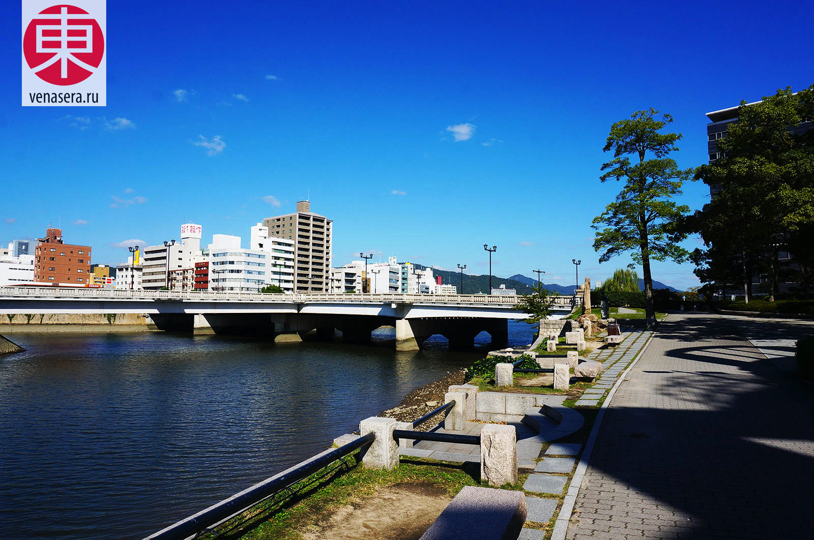 Мост Айой, Aioi Bridge, 相生橋, Хиросима, Hiroshima, 広島, Хонсю, Honshu, 本州, Япония, Japan, 日本.