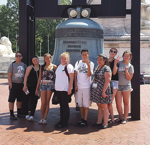 The Gganiłchit Dena’ina (“Stand Up Dena’ina”) Youth Council poses for a photo in Washington, D.C., during the Generation Indigenous Youth Challenge.