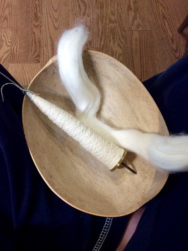 Spinning Egyptian cotton on coin takhli spindle by irieknit
