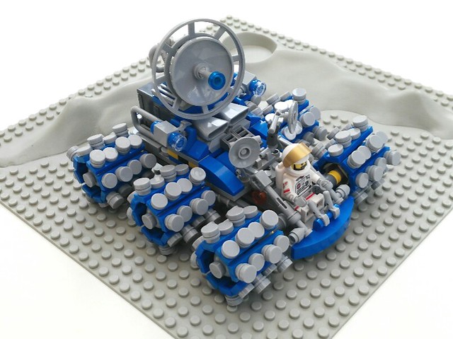 Classic Space Lunar Rover. I was looking at the tyres on my Tamiya RC Boomerang and had the idea for the wheels.
