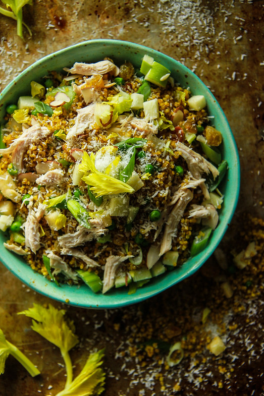 Curry Quinoa Salad with Chicken, apples and celery
