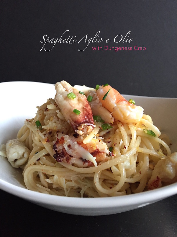 Spaghetti Aglio e Olio with Dungeness Crab
