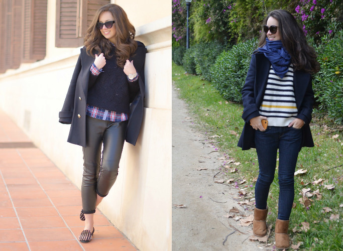 4 maneras de combinar un abrigo azul marino - Marta Barcelona Style