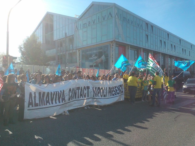 Manifestazione Almaviva 31-03-16