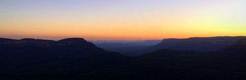 sunset mountains landscape evening scenery sydney australia bluemountains hills katoomba iphone peterch51