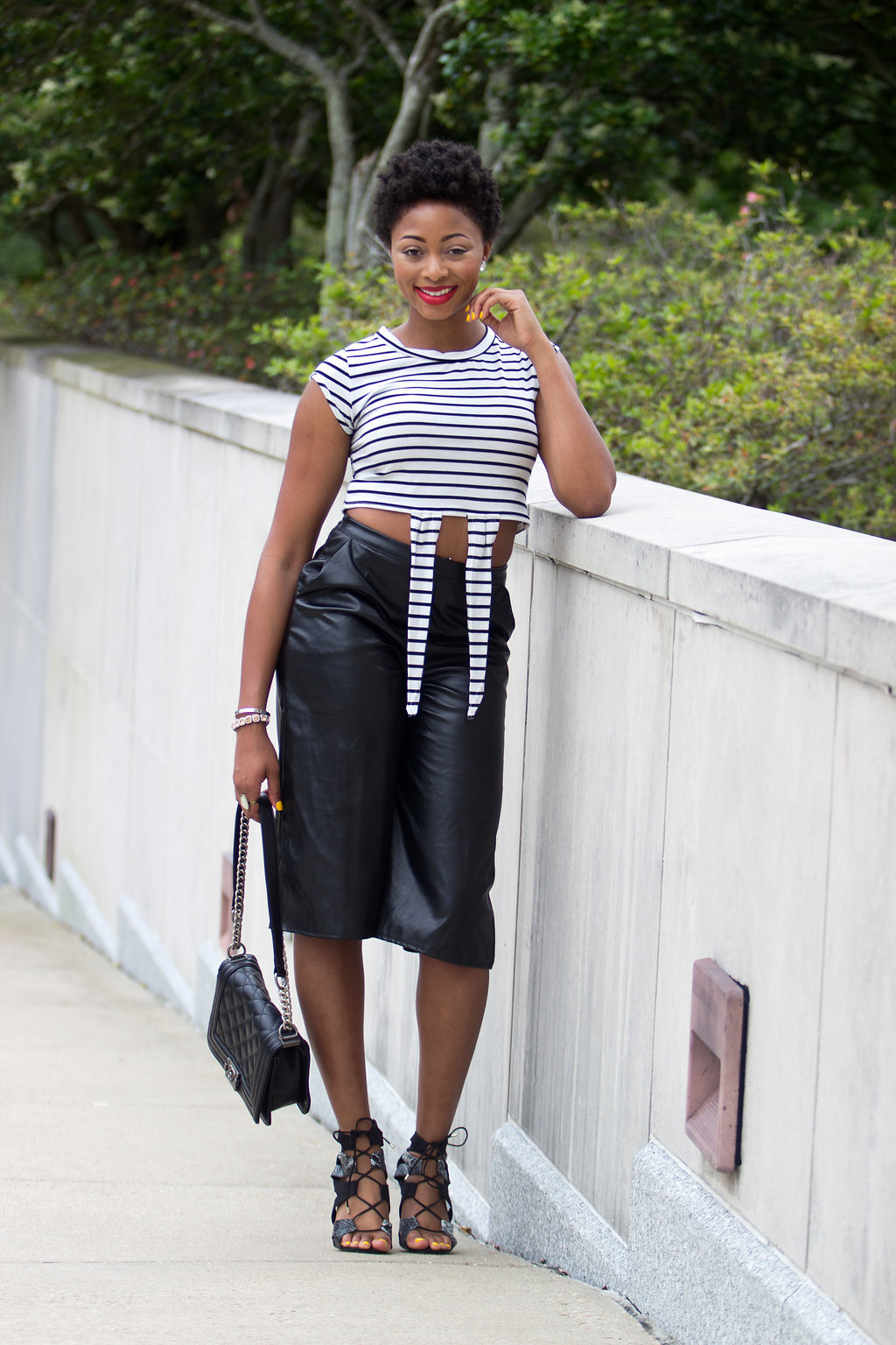 how to wear culottes with heels