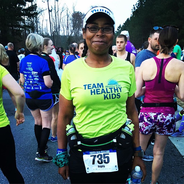 Almost time for Tobacco Road marathon. Time to capture state 17 on the quest. See you at the finish line. #instarunner #teamhealthykids #teamnuun #headsweatselfie #headsweats #running #runhappy #tourdeangie #webeatfat #weightlossjourney #weightloss