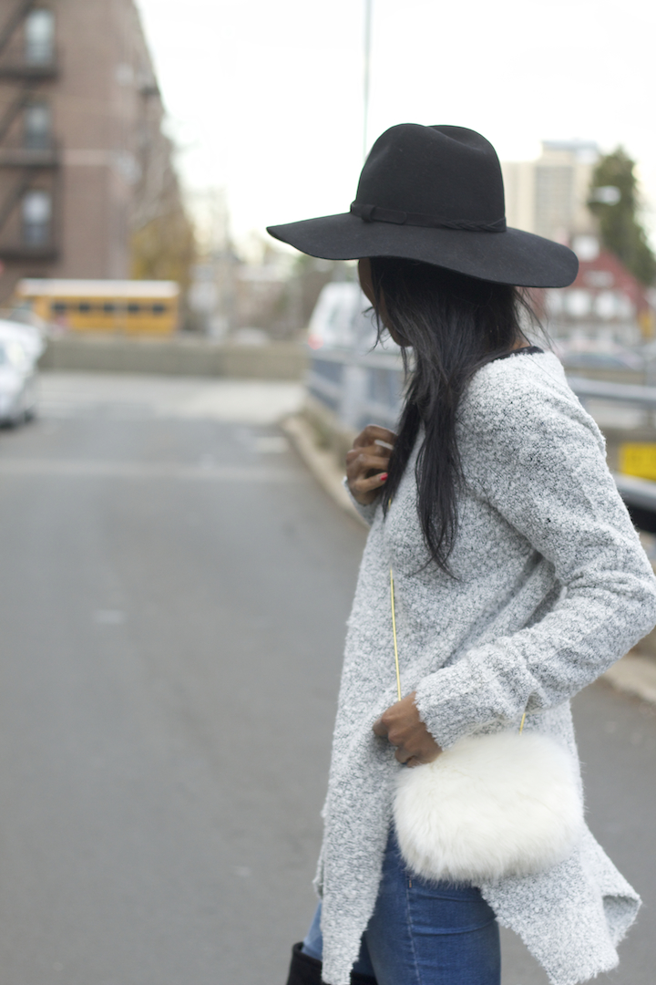 Grey Sweater with Slits