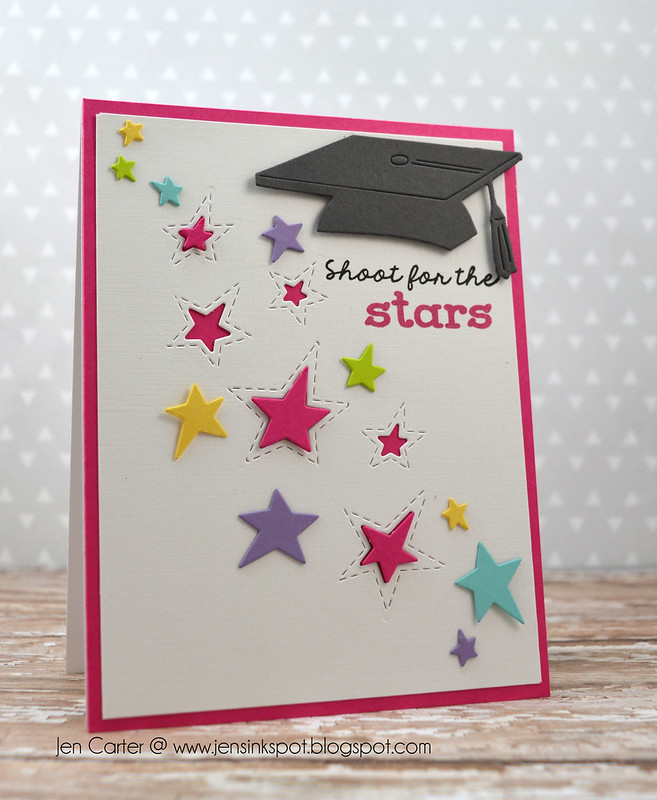 Jen Carter Reverse Stitched Stars Graduation