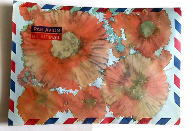 Mail art watercolor envelopes