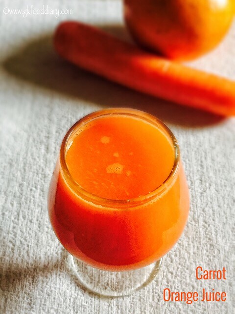 Carrot Orange Juice Recipe for Toddlers and Kids3