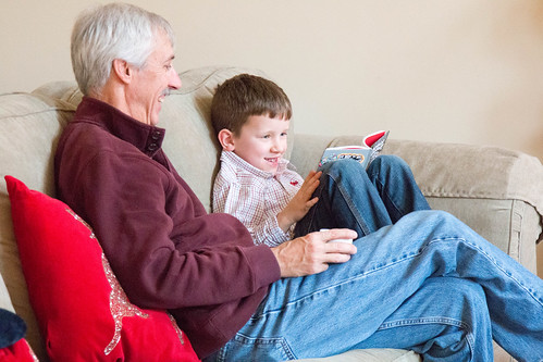 lincoln reads to grandpa dave
