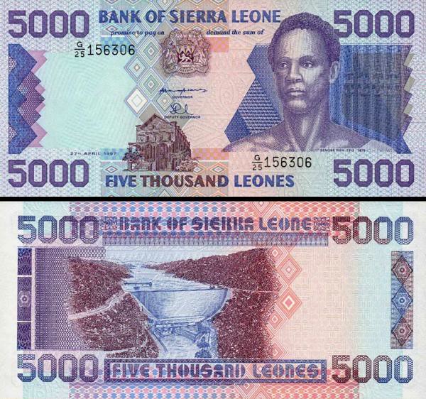 5000 Leones Sierra Leone 1997 P21c